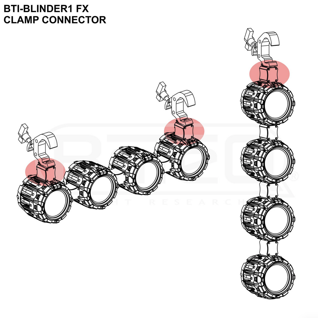 Briteq BTI-Blinder1 Clamp Connector