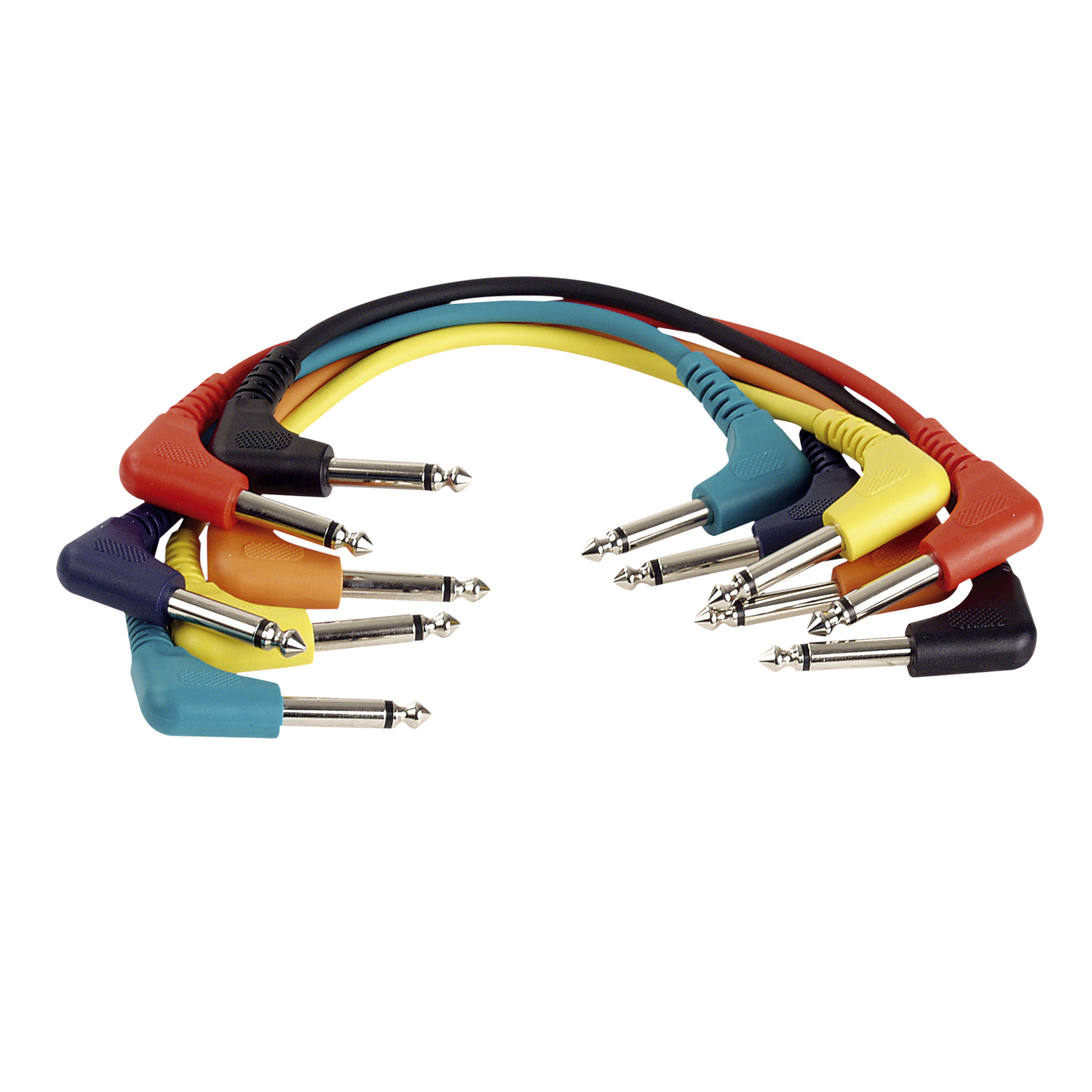 DAP Jack (mono) 6x gekleurde patch kabel - 0,3 meter