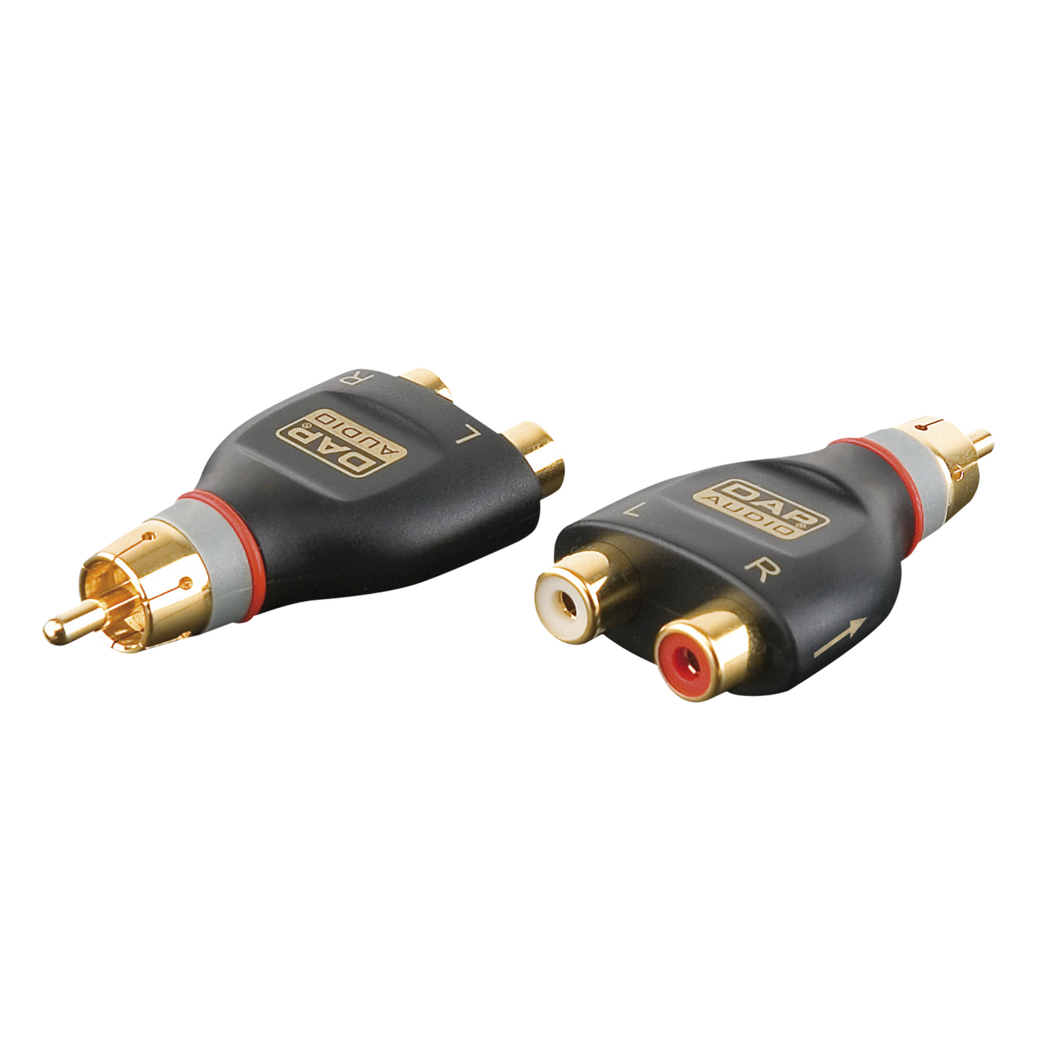DAP Tulp/RCA male > 2x Tulp/RCA female Adapter