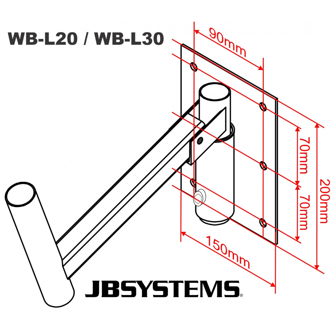 JB-Systems Speaker Muurbeugel
