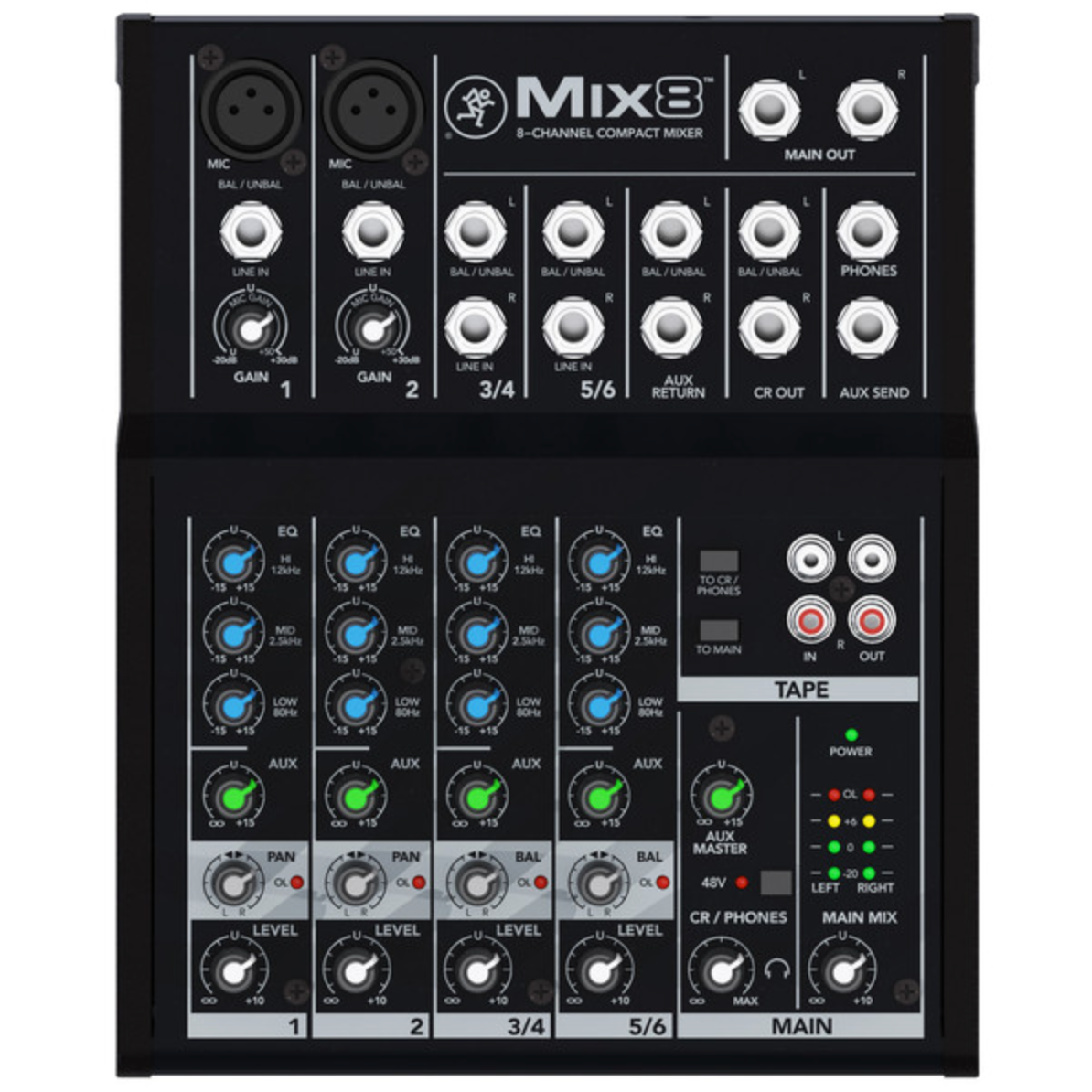 Mackie Mix8 – 8-Kanaals Compacte Mixer