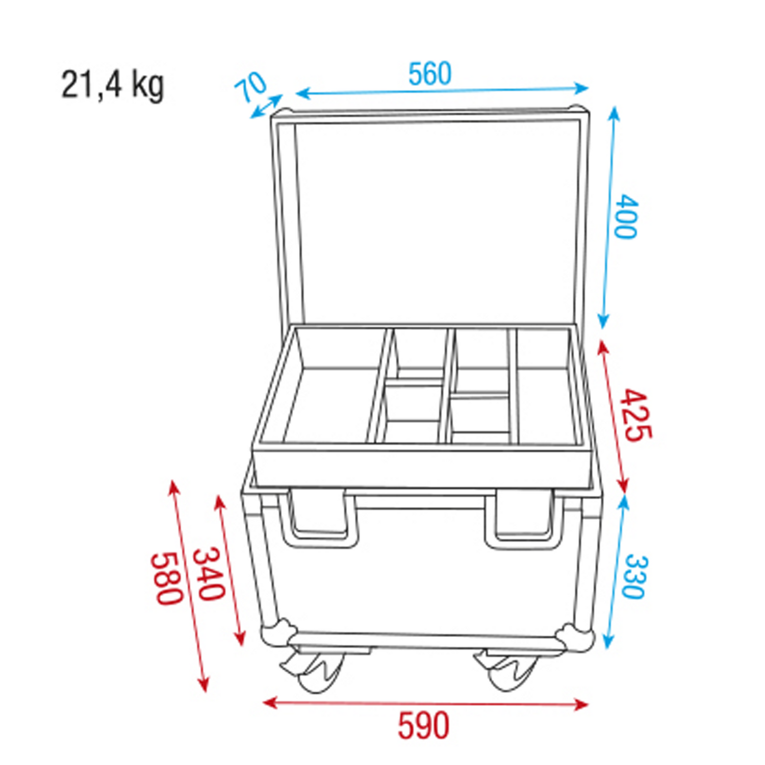 Multifunctionele Flightcase 40