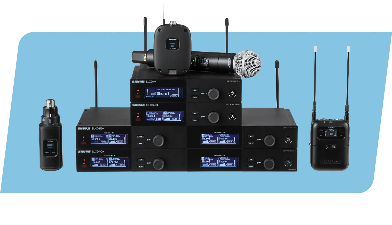 Shure SLX-D+ draadloos microfoonsysteem