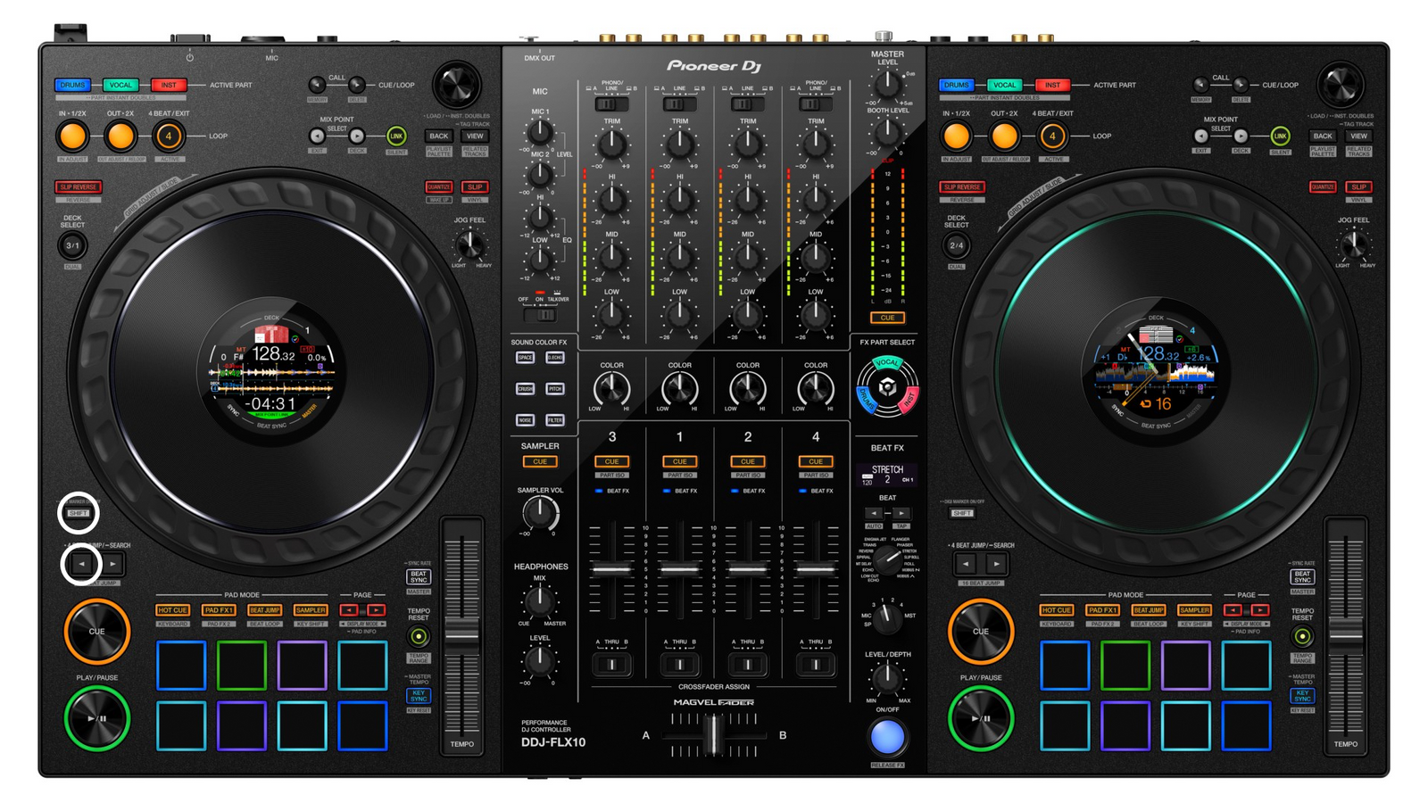 DDJ-FLX10 Testmodus