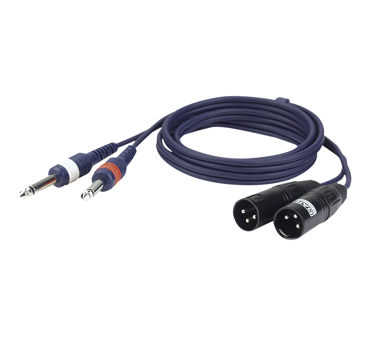 DAP 2x Jack(mono) > XLR(male) - 1,5 meter