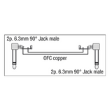 DAP Jack (mono) 6x gekleurde patch kabel - 0,3 meter