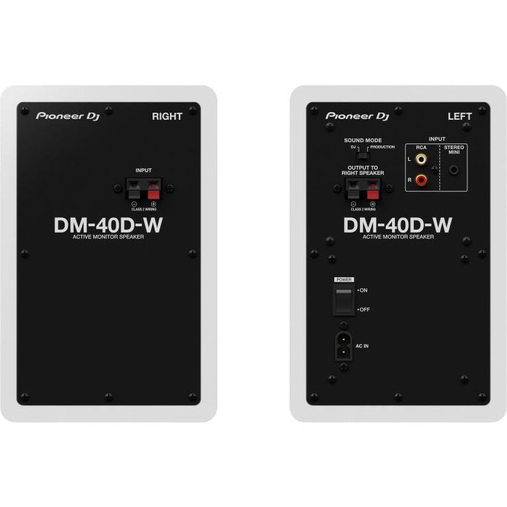 Pioneer DJ DM-40D-W 4 inch desktop monitor system