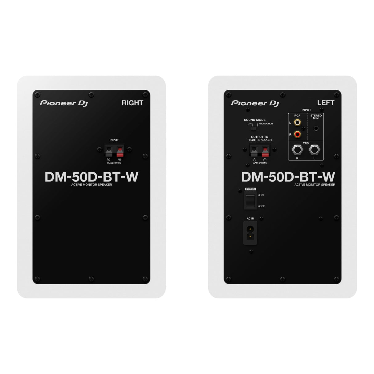 Pioneer DJ DM-50D-BT-W desktop monitor set