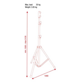 Showgear Light Stand Aluminium (incl. Spigot Adapter)
