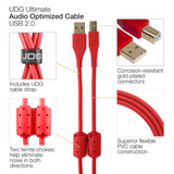 UDG Ultimate Audio Cable USB 2.0 A-B Red Angled 2m